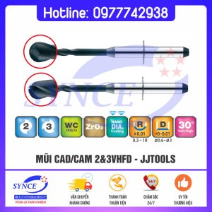 Mũi Cắt Cad/Cam 2&3VHFD Cho Máy VHF – JJTOOLS - Dụng Cụ Cắt Gọt Synce - Công Ty TNHH Thương Mại Synce