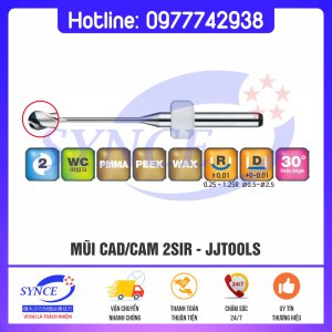 Mũi Cắt Cad/Cam 2SIR Cho Máy Sirona – JJTOOLS - Dụng Cụ Cắt Gọt Synce - Công Ty TNHH Thương Mại Synce