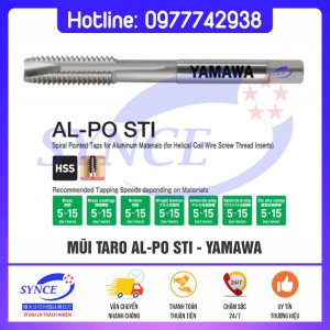 Mũi Taro Ren Cấy Thẳng AL-PO STI Yamawa - Dụng Cụ Cắt Gọt Synce - Công Ty TNHH Thương Mại Synce