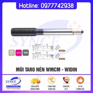 Mũi Taro Nén Hợp Kim WMCM M3-M12 – Widin - Dụng Cụ Cắt Gọt Synce - Công Ty TNHH Thương Mại Synce