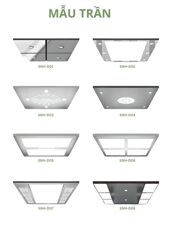 Mẫu trần - Thang Máy Sao Ninh Hoa - Công Ty TNHH Thang Máy Sao Ninh Hoa