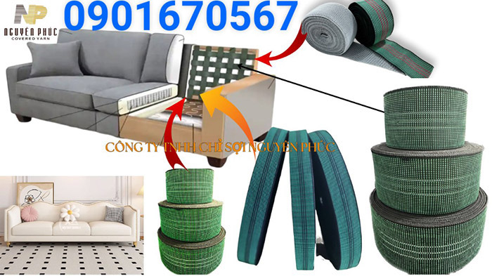 Dây thun sofa các loại - Dây Thun Nguyên Phúc - Công Ty TNHH Chỉ Sợi Nguyên Phúc