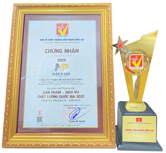 Sản phẩm - Dịch vụ Chất lượng Quốc gia 2025 - Dây Thun Nguyên Phúc - Công Ty TNHH Chỉ Sợi Nguyên Phúc