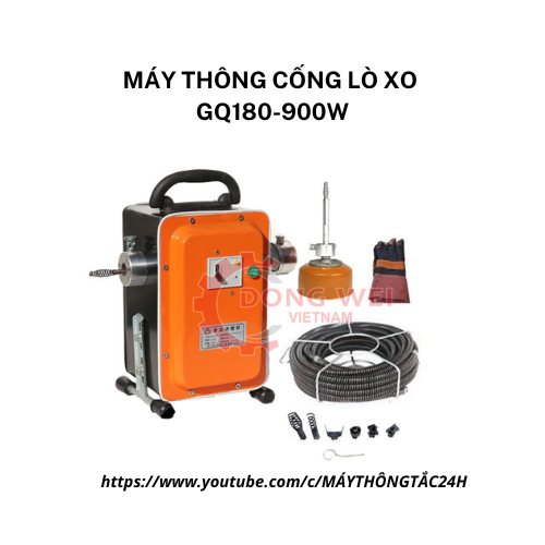 Máy thông cống lò xo GQ180-900W
