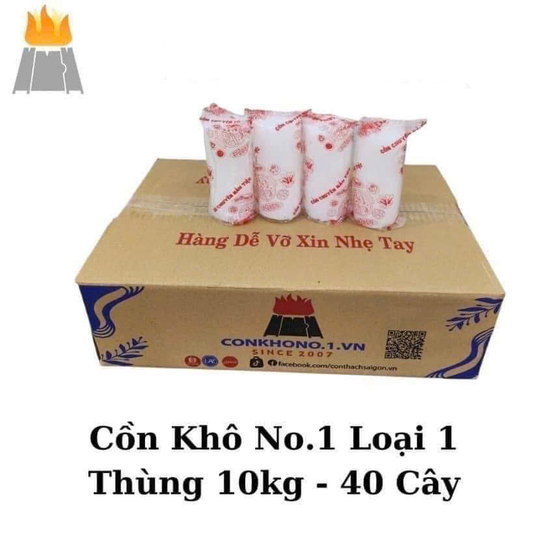 Cồn khô No.1 loại 1 thùng 10kg 40 cây