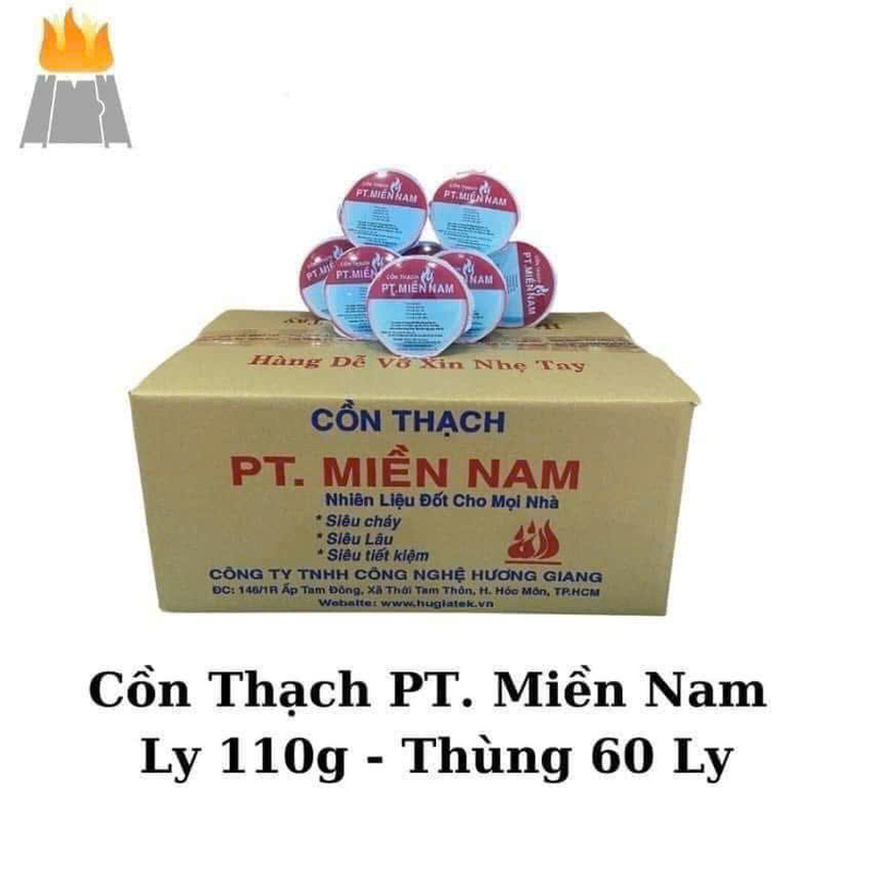 Cồn thạch PT miền Nam ly 110g thùng 60 ly
