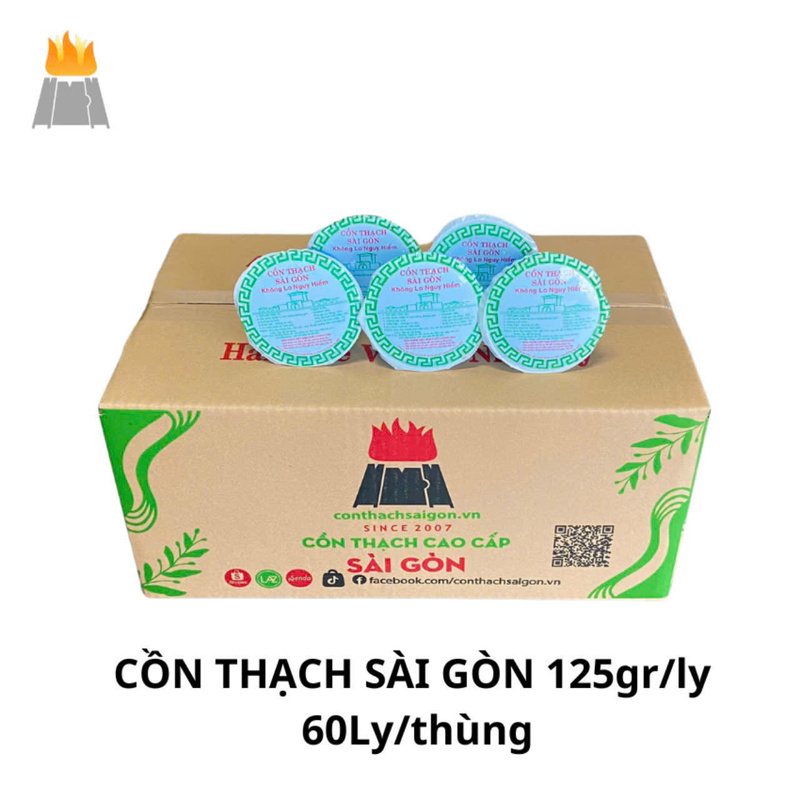 Cồn thạch Sài Gòn 125gr/ly 60 ly/thùng