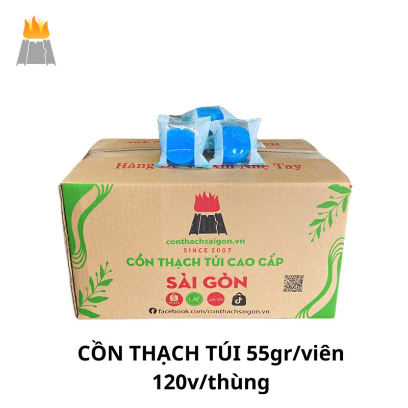 Cồn thạch túi 55gr/vien 120 viên/thùng
