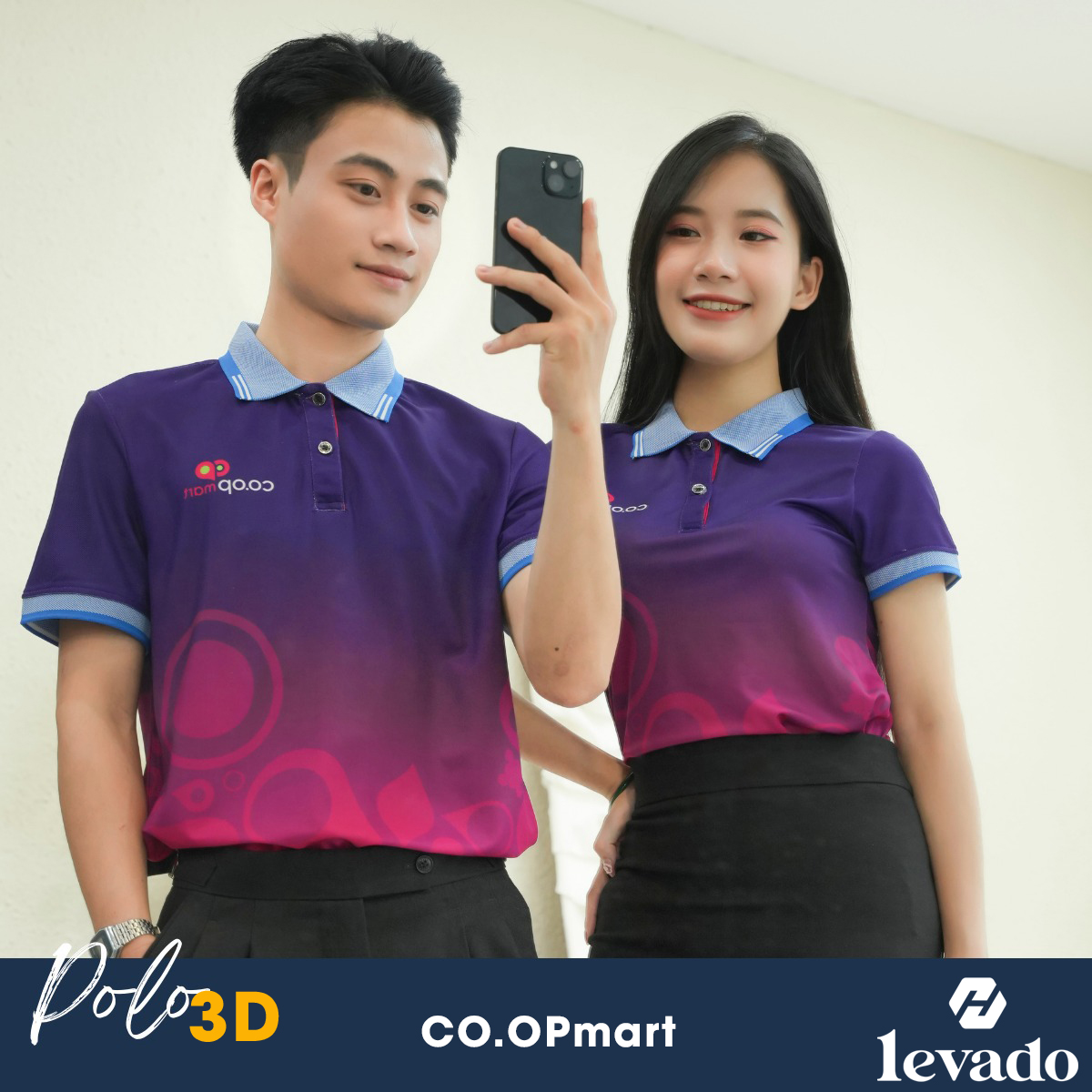 Áo polo in 3D - Đồng Phục Levado Bắc Ninh - Công Ty TNHH Levado Việt Nam