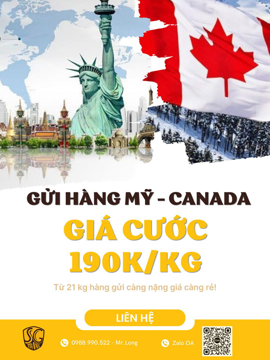 Chuyển phát gửi hàng Mỹ-Canada