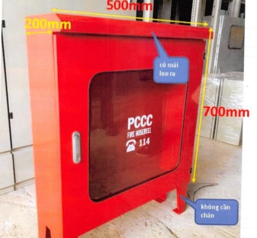 Tủ phòng cháy chữa cháy 500x700x200mm - Thiết Bị PCCC Phú Xuân - Công Ty Cổ Phần Cơ Điện Phú Xuân