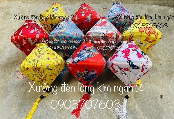 Đèn lồng Hội An phi 3D hình bánh ú