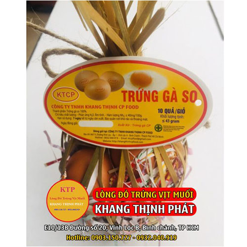 Trứng gà tươi - Trứng Muối Khang Thịnh Phát - Công Ty TNHH Sản Xuất Thương Mại Thực Phẩm Khang Thịnh Phát