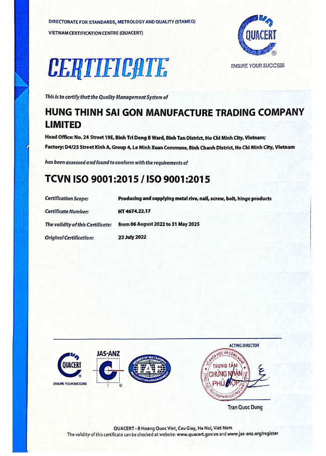 Chứng nhận ISO 9001:2015