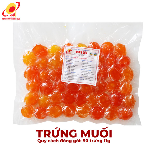 Trứng muối Minh Đức 11g (50 trứng) - Trứng Muối Minh Đức - Công Ty TNHH Chế Biến Nông Sản Minh Đức