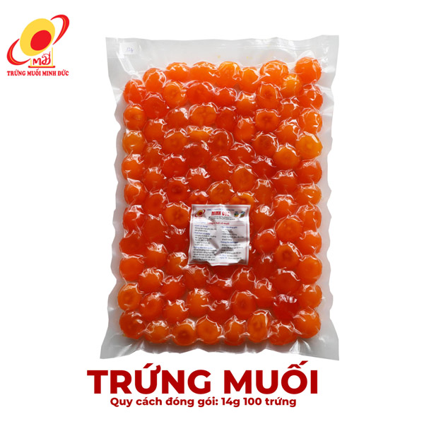 Trứng muối Minh Đức 14g (100 trứng) - Trứng Muối Minh Đức - Công Ty TNHH Chế Biến Nông Sản Minh Đức