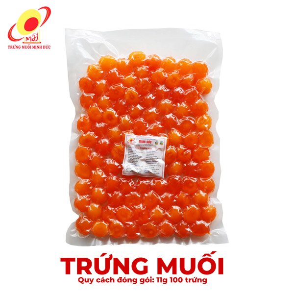 Trứng muối Minh Đức 11g (100 trứng) - Trứng Muối Minh Đức - Công Ty TNHH Chế Biến Nông Sản Minh Đức