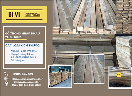 Gỗ nhập khẩu tái sử dụng - Pallet Gỗ BI VI - Công Ty TNHH BI VI