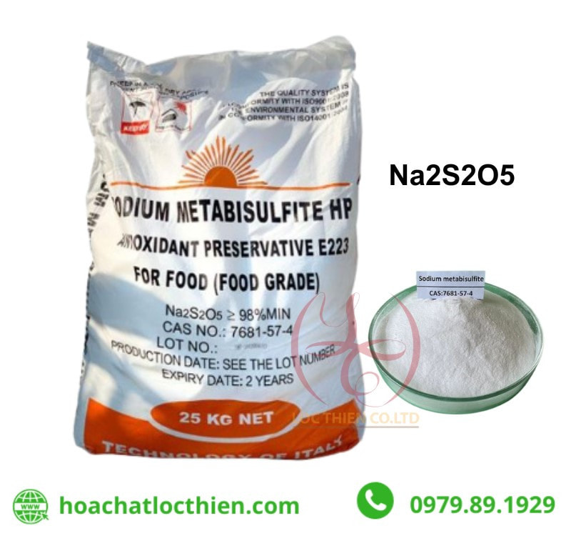 Sodium Metabisulfite (Na2S2O5) - Hóa Chất Công Nghiệp Lộc Thiên - Công Ty TNHH Đầu Tư Phát Triển Lộc Thiên