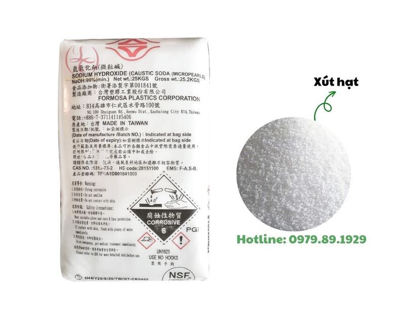 Xút hạt NaOH 99% - Hóa Chất Lộc Thiên - Công Ty TNHH Đầu Tư Phát Triển Lộc Thiên
