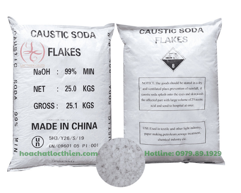 Xút vảy NaOH 99% - Hóa Chất Lộc Thiên - Công Ty TNHH Đầu Tư Phát Triển Lộc Thiên