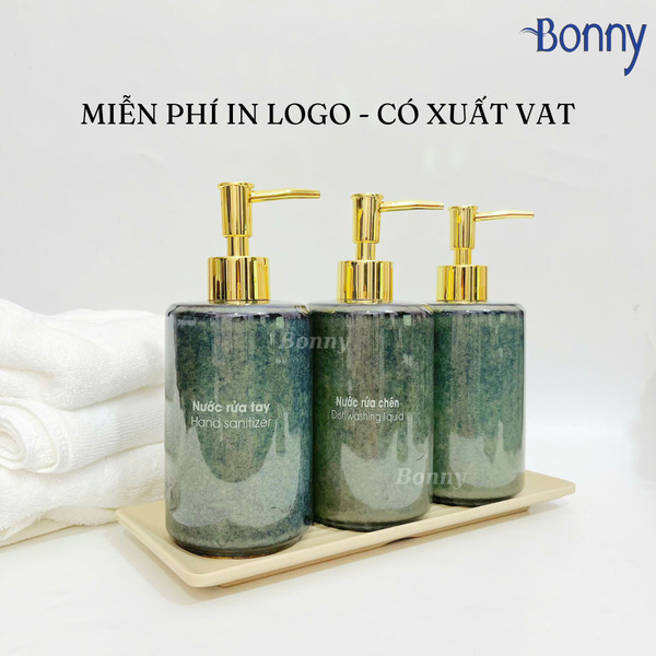 Bình trụ tròn men hỏa biến xanh đậm TT05-HBNHAT 420ml