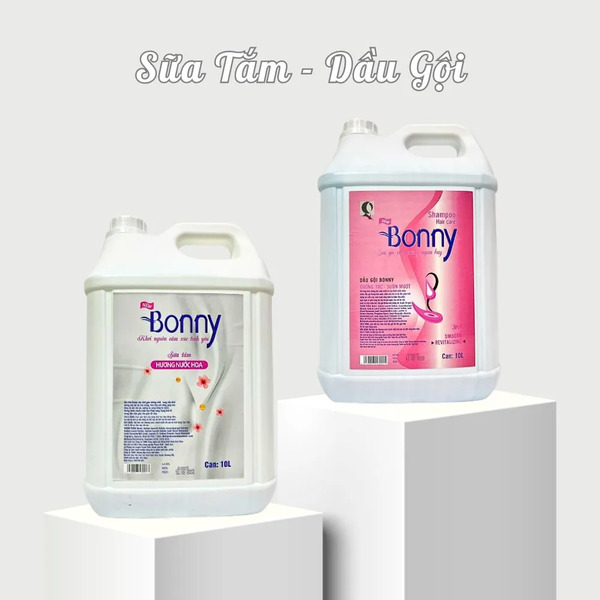 Combo 1 can dầu gội+ 1 can sữa tắm Bonny 10L