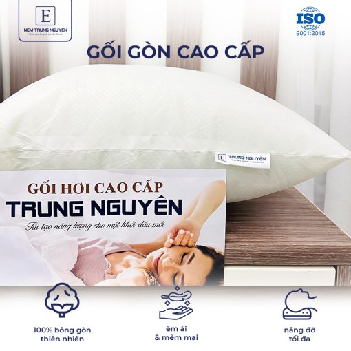 Gối nằm gòn Trung Nguyên - Nệm Trung Nguyên - Công Ty TNHH Nệm Trung Nguyên