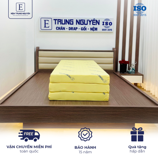 Nệm cao su non Trung Nguyên gấp 3 1m2 x 2m - Nệm Trung Nguyên - Công Ty TNHH Nệm Trung Nguyên