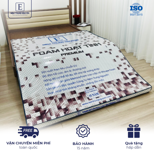 Nệm Foam hoạt tính Premium Trung Nguyên 1m2 x 2m - Nệm Trung Nguyên - Công Ty TNHH Nệm Trung Nguyên