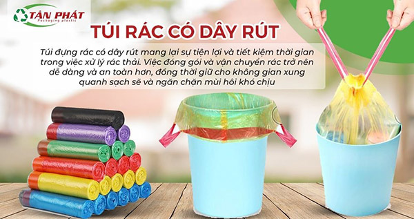 Túi đựng rác có dây rút - Nhựa Tân Phát - Công Ty TNHH Nhựa Tân Phát HY