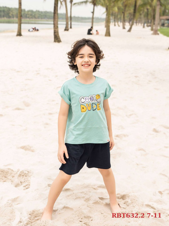 Đồ mặc ở nhà bé trai bộ cotton Robert RBT632.2