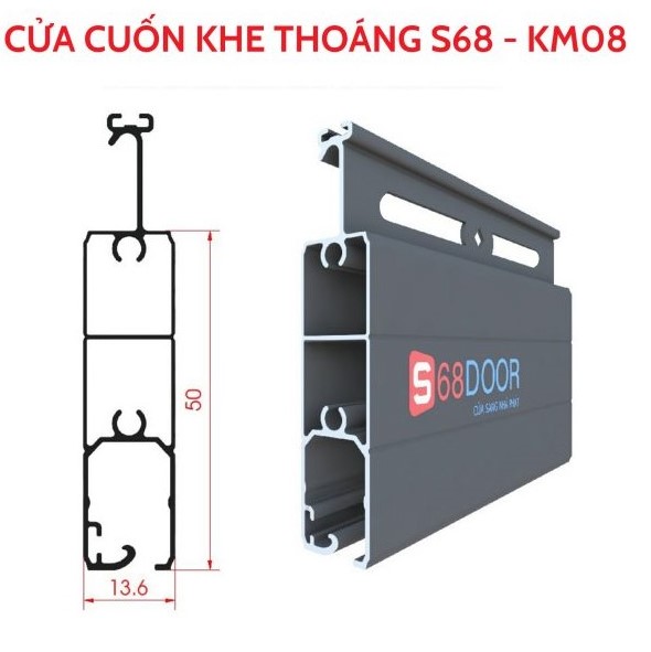 Cửa cuốn khe thoáng KM08 - Rèm Gia Hưng - Công Ty TNHH MTV Dịch Vụ Gia Hưng