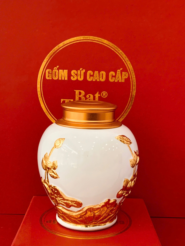 Hũ trà gốm sứ
