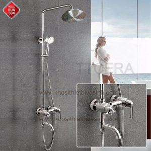 Sen cây nóng lạnh tròn lệch inox 304 đúc tăng áp TTCERA SC173