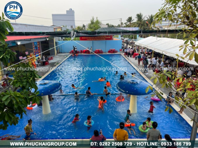 Hồ bơi anh Hùng -Trà Vinh - Thiết Kế Xây Dựng Hồ Bơi Phúc Hải - Công Ty TNHH Xây Dựng Thương Mại  Kỹ Thuật Phúc Hải