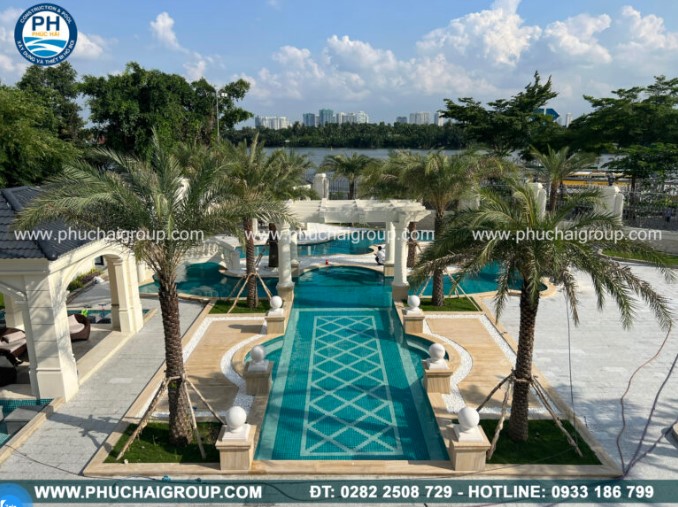 Hồ bơi anh Huy - Thủ Đức - Thiết Kế Xây Dựng Hồ Bơi Phúc Hải - Công Ty TNHH Xây Dựng Thương Mại  Kỹ Thuật Phúc Hải