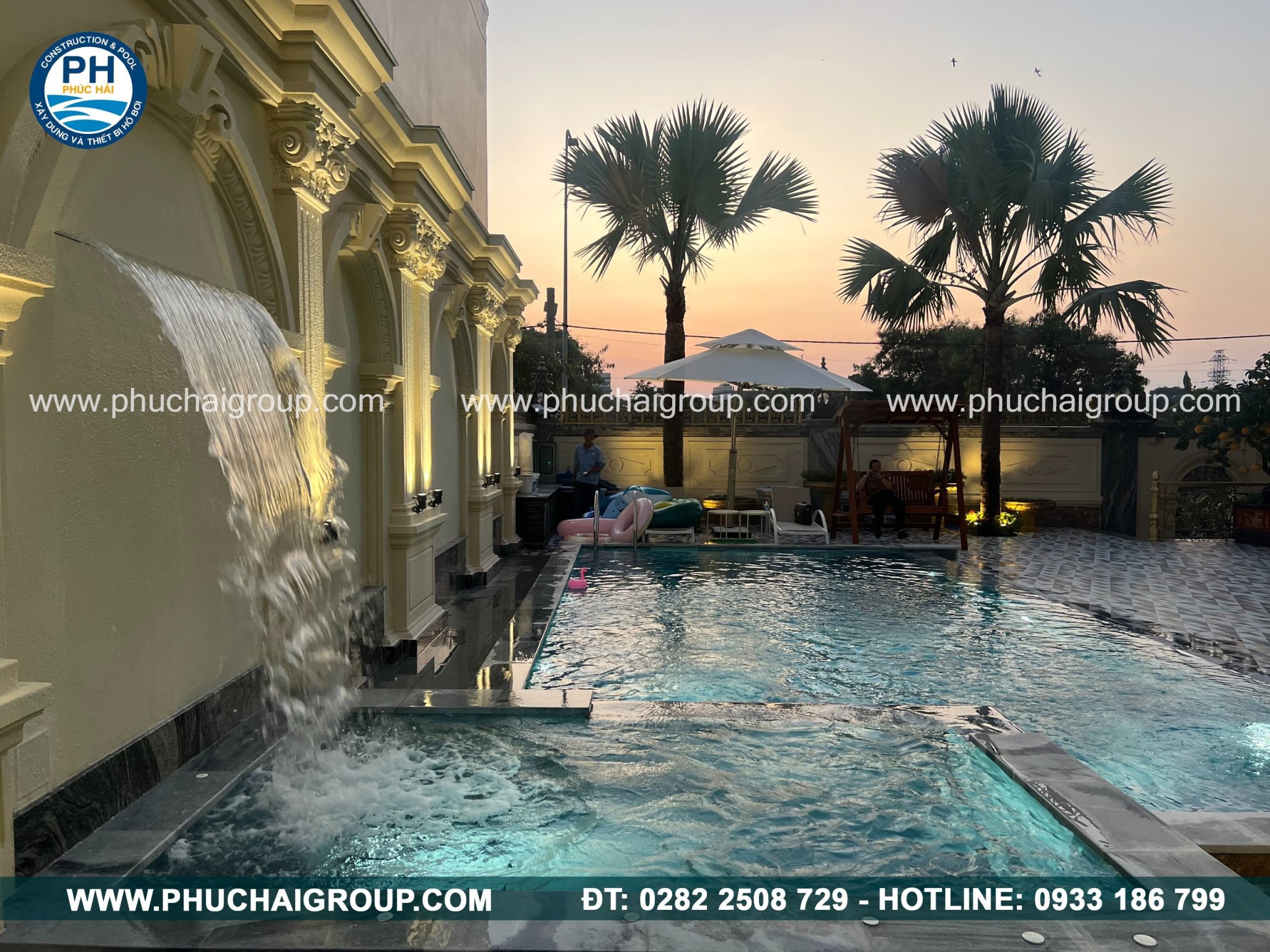 Hồ bơi gia đình - Thiết Kế Xây Dựng Hồ Bơi Phúc Hải - Công Ty TNHH Xây Dựng Thương Mại  Kỹ Thuật Phúc Hải