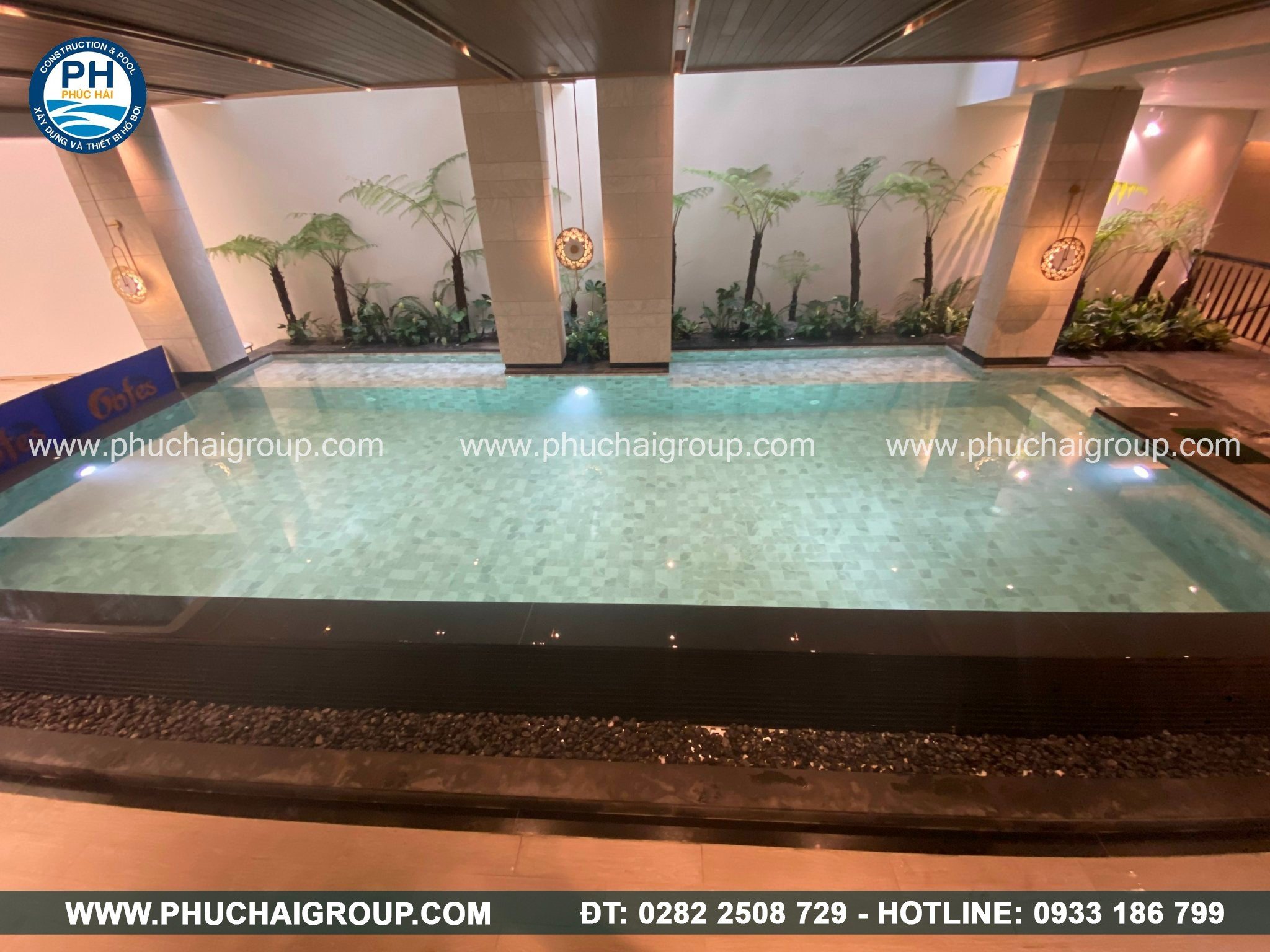 Hồ bơi trong nhà - Thiết Kế Xây Dựng Hồ Bơi Phúc Hải - Công Ty TNHH Xây Dựng Thương Mại  Kỹ Thuật Phúc Hải