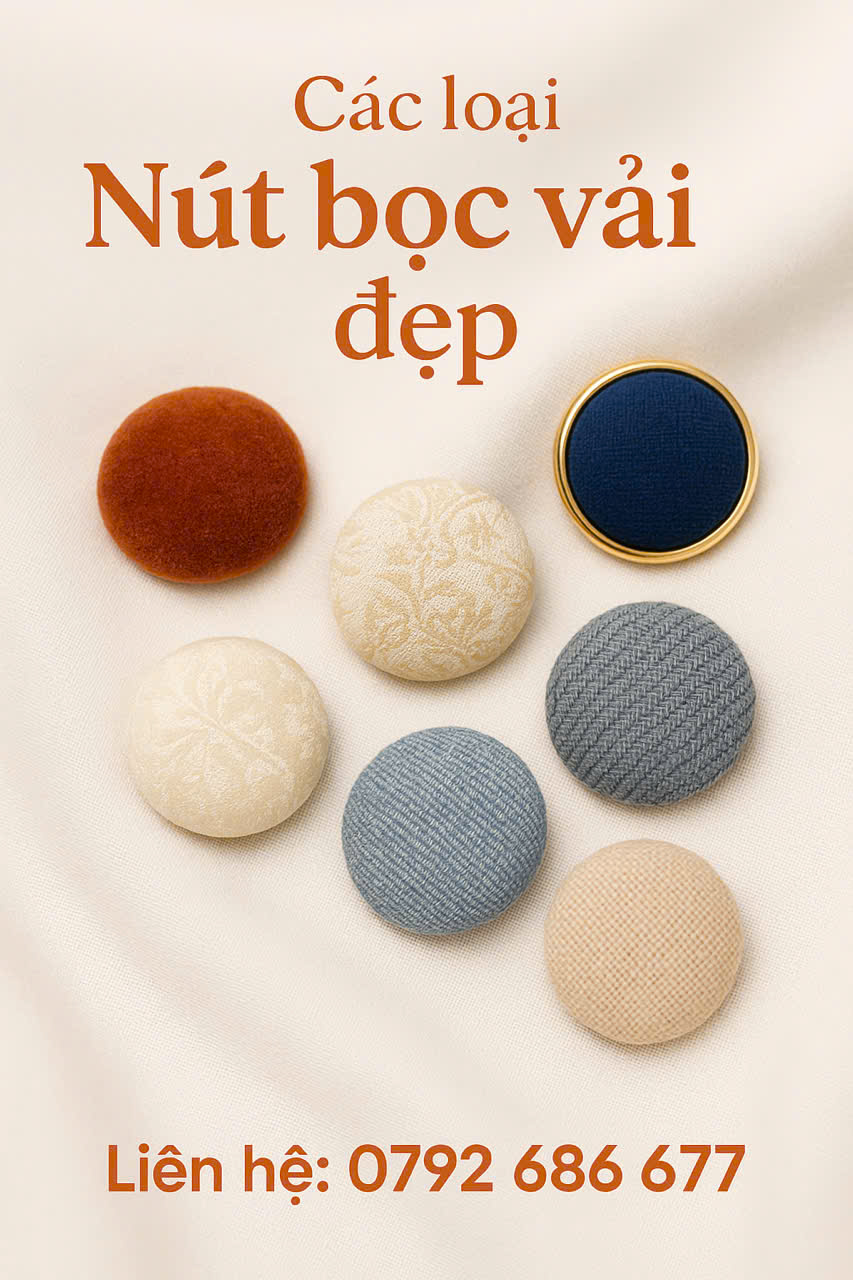 Nút bọc vải đẹp - Phụ Liệu May Vinh Sang - Công Ty Trách Nhiệm Hữu Hạn Thương Mại Dịch Vụ Phụ Liệu May Vinh Sang