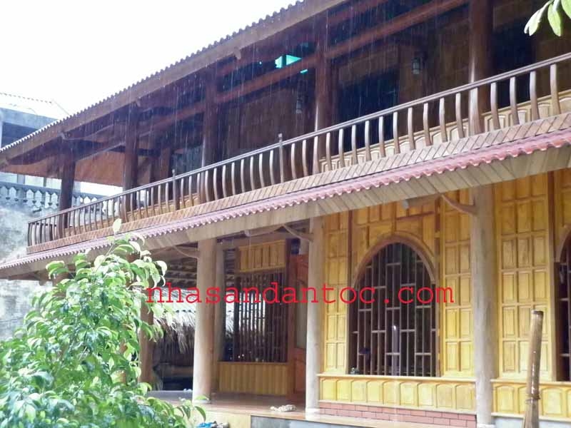 Nhà sàn 3 gian 2 trái - Nhà Gỗ Bình Thước - Công Ty TNHH MTV Xây Dựng Và Thương Mại Đại Phát