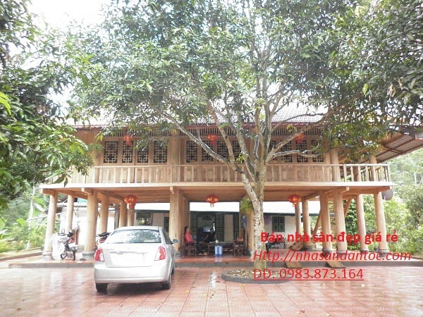 Nhà sàn 3 gian 2 trái - Nhà Gỗ Bình Thước - Công Ty TNHH MTV Xây Dựng Và Thương Mại Đại Phát
