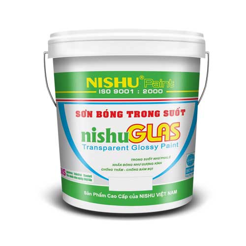 NISHU GLASS sơn bóng trong suốt clear