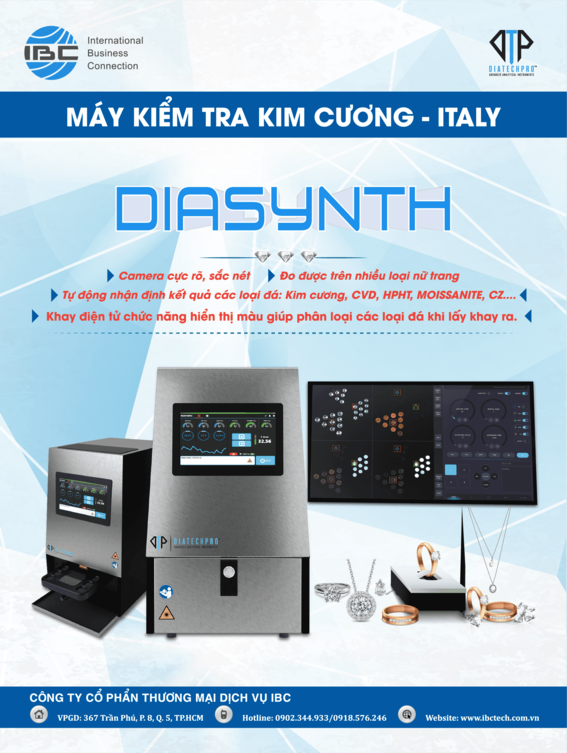 Máy kiểm tra kim cương Diasynth - Công Ty Cổ Phần Thương Mại Dịch Vụ IBC