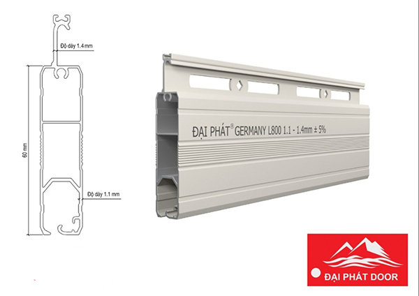 Cửa cuốn khe thoáng Đại Phát L800 Lucky - Cửa Cuốn Đại Phát - Công Ty TNHH Sản Xuất Và Thương Mại Cửa Cuốn Đại Phát