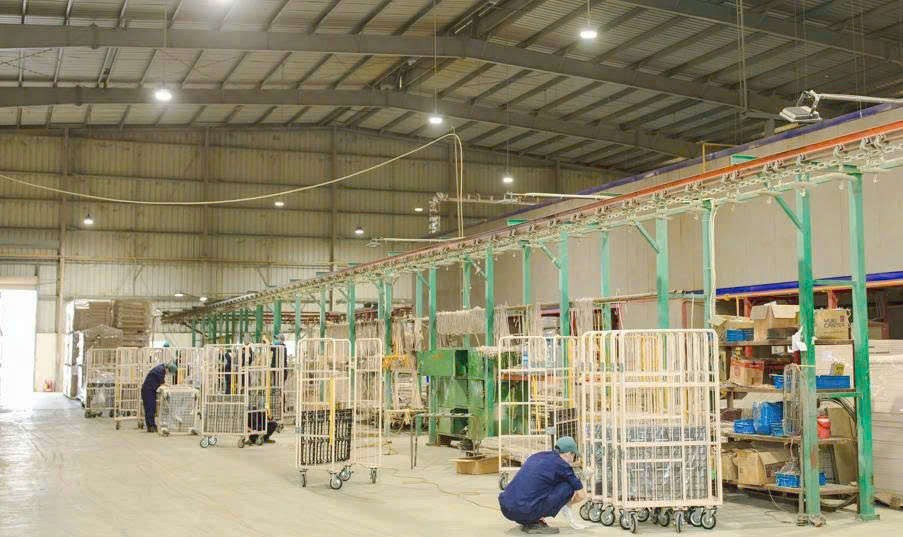 Xe đẩy lồng sắt xếp gọn