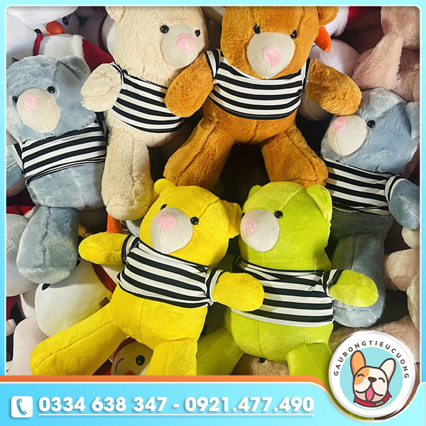 Gấu bông teddy áo sọc