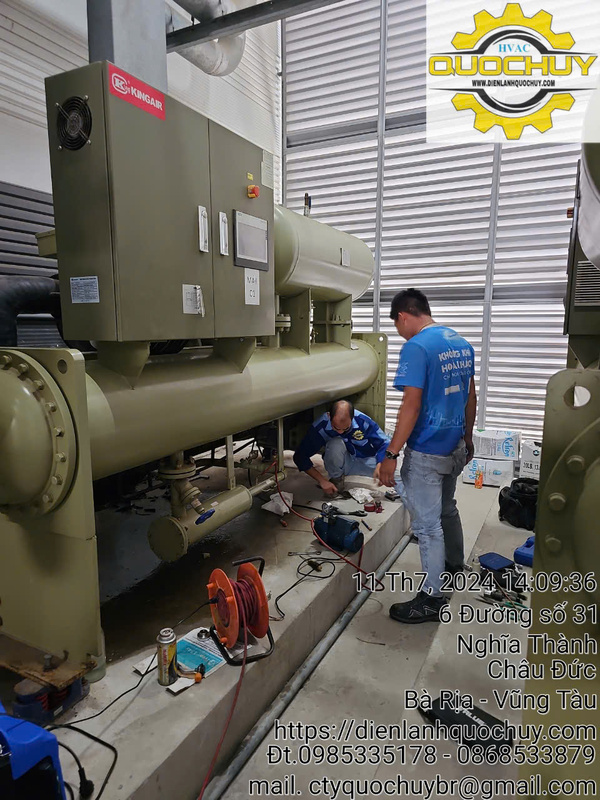 Sửa chữa máy lạnh chiller - Điện Lạnh Công Nghiệp Quốc Huy - Công Ty TNHH Dịch Vụ Và Thương Mại Cơ Điện Lạnh Quốc Huy