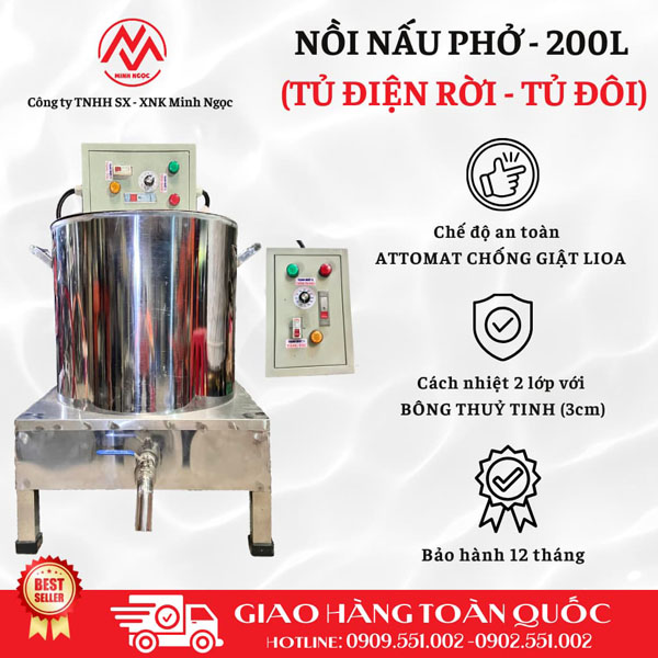 Nồi nấu phở 200L