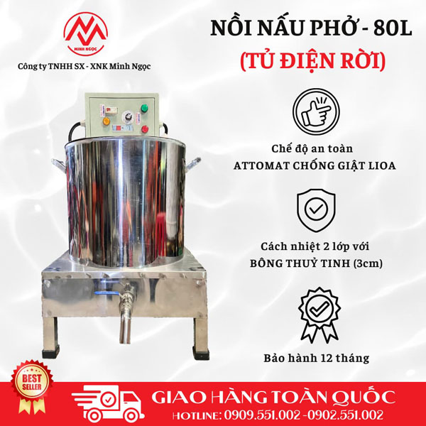 Nồi nấu phở 80L